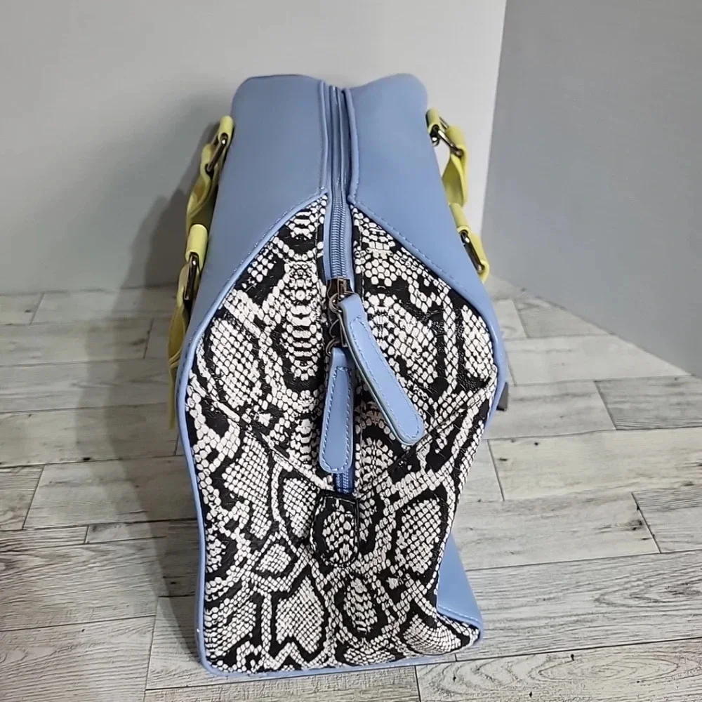 Catherine Malandrino Sky Blue and Yellow Satchel